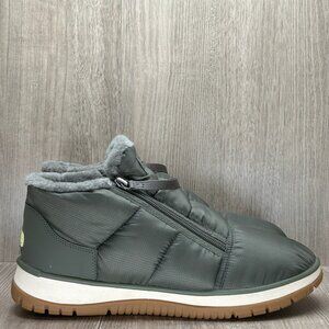 UGG Shoes Womens Sz 12 Lakesider Zip Puff Sneaker Boot Waterproof Green 1121017